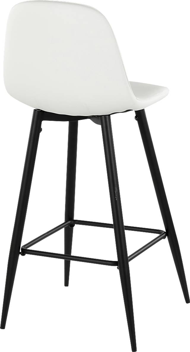 Faye Lane I White Barstool, Set of 2 - Thumbnail - Image 6