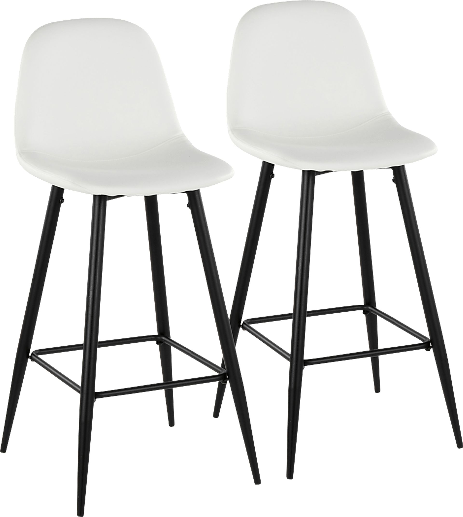 Faye Lane I White Barstool, Set of 2 - Image 1