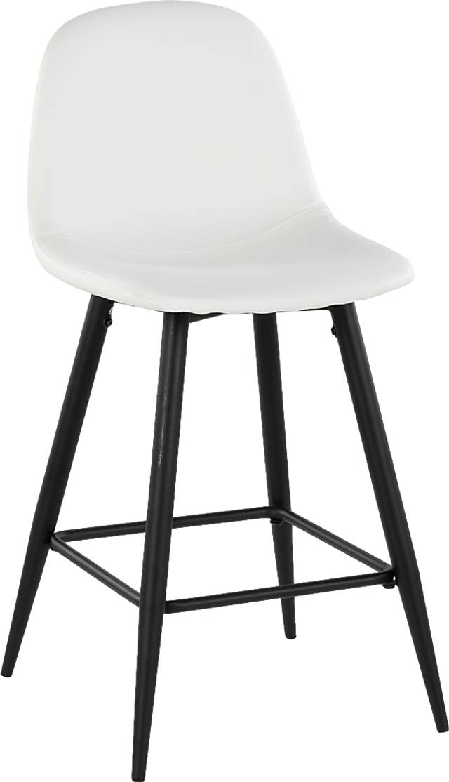 Faye Lane I White Counter Height Stool, Set of 2 - Thumbnail - Image 4