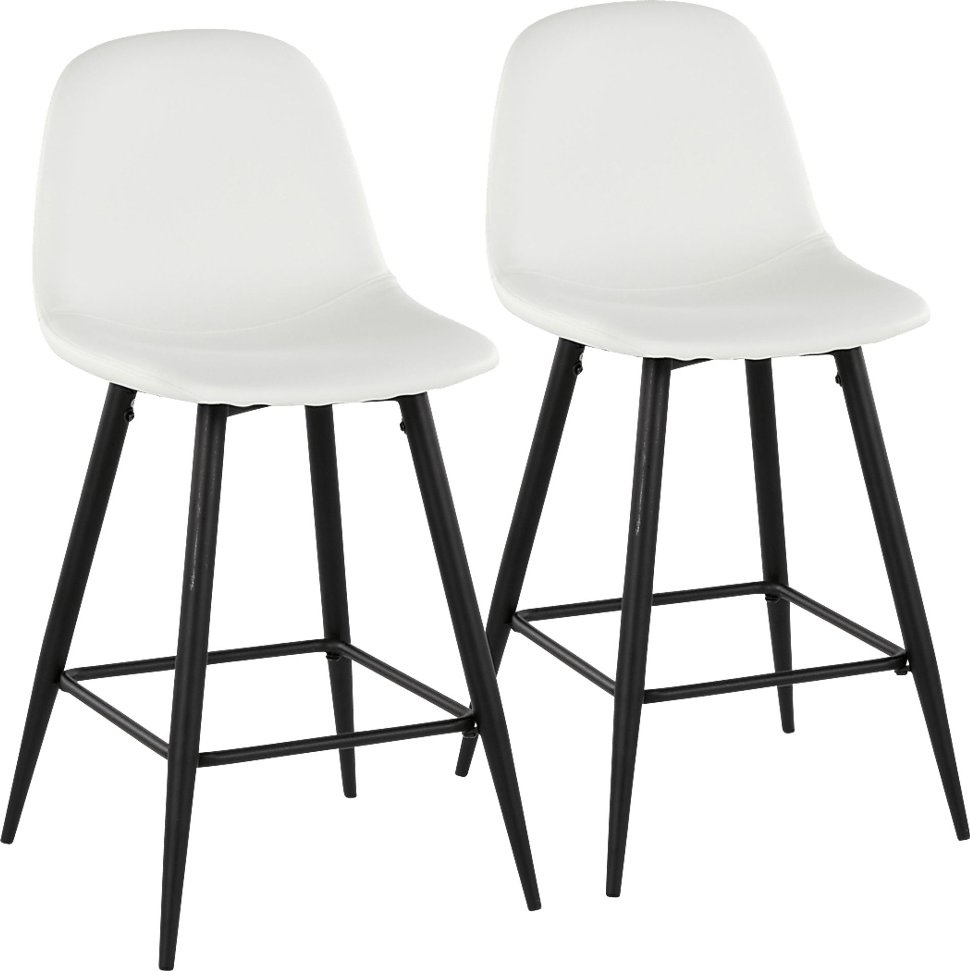 Faye Lane I White Counter Height Stool, Set of 2 - Image 1