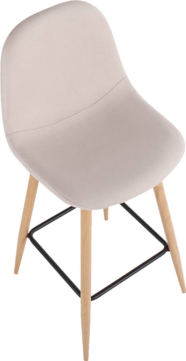 Faye Lane II Beige Barstool, Set of 2 - Thumbnail - Image 7