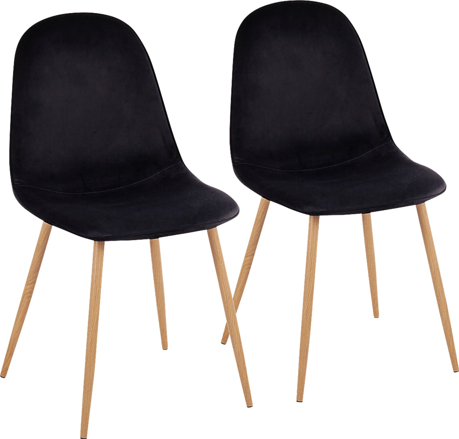 Faye Lane II Black Side Chair, Set of 2 - Image 1