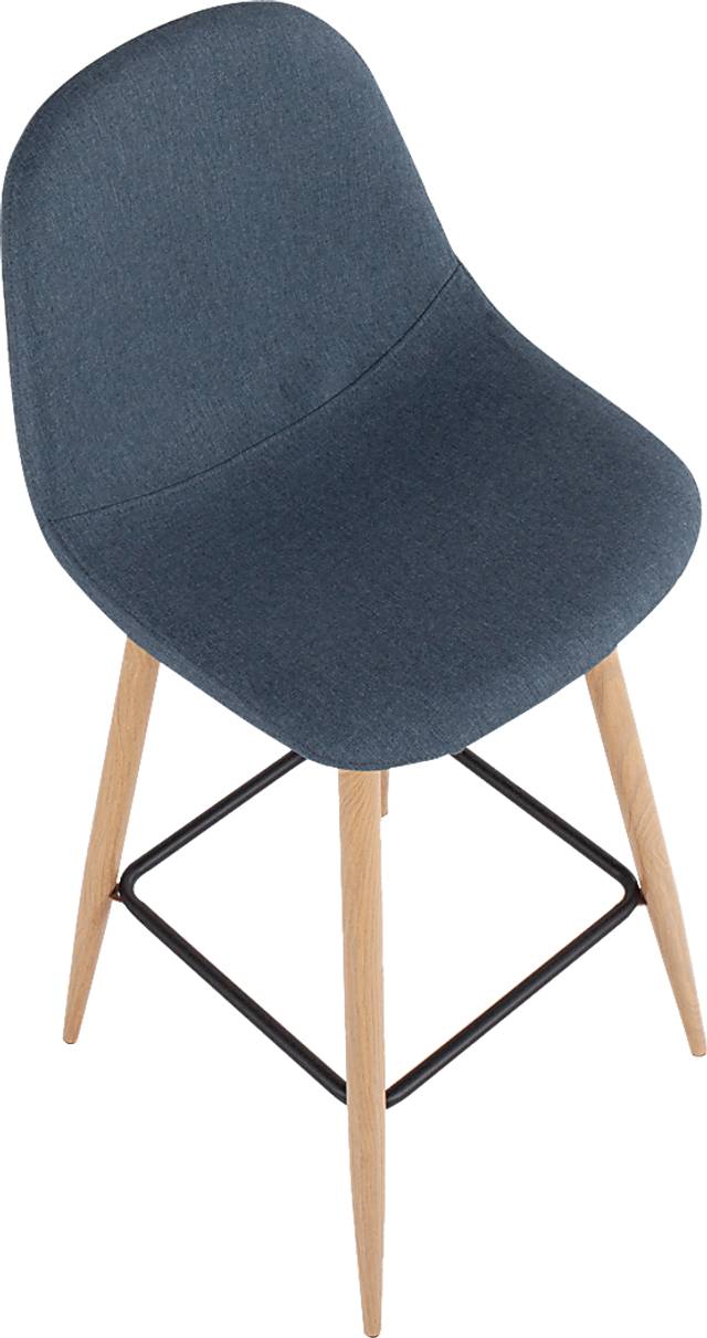 Faye Lane II Blue Barstools, Set of 2 - Thumbnail - Image 7