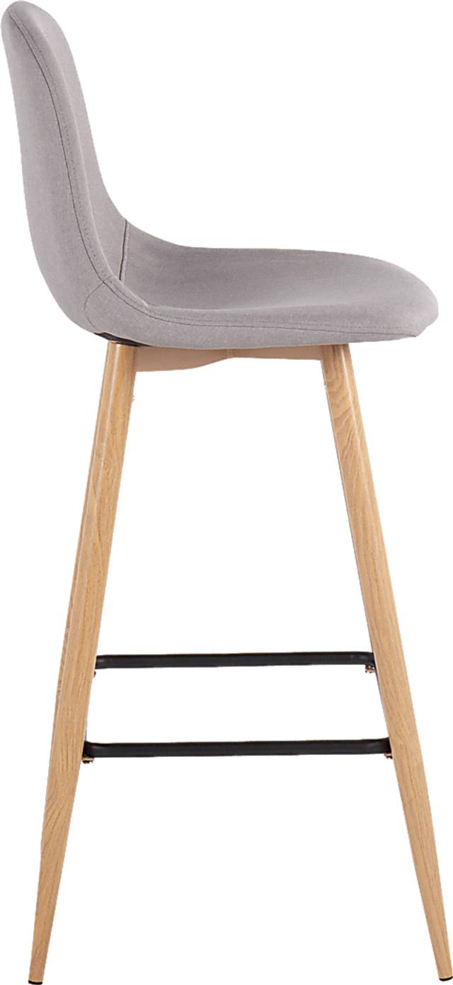 Faye Lane II Light Gray Barstool, Set of 2 - Thumbnail - Image 3