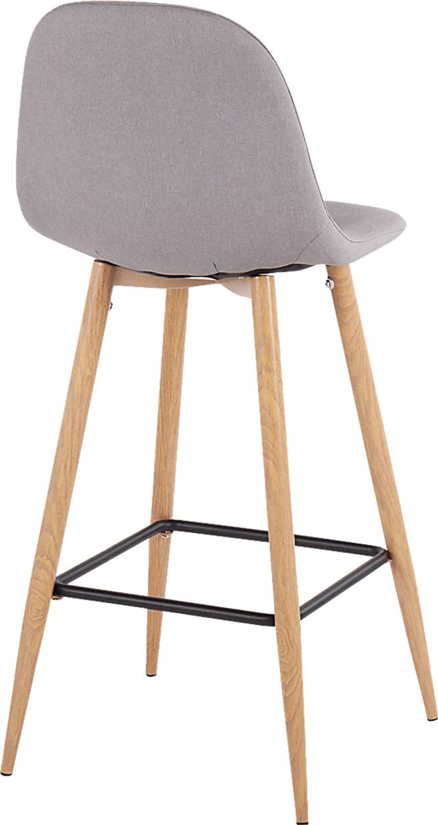 Faye Lane II Light Gray Barstool, Set of 2 - Thumbnail - Image 4