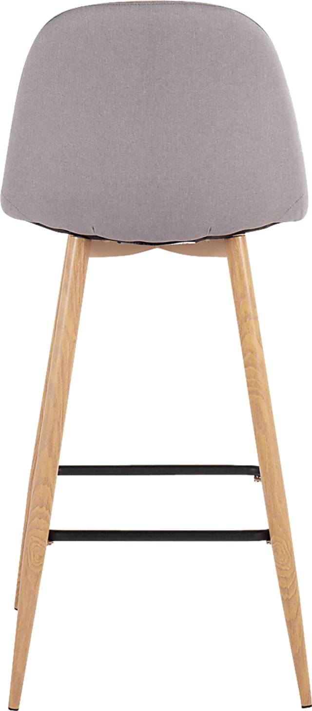 Faye Lane II Light Gray Barstool, Set of 2 - Thumbnail - Image 5