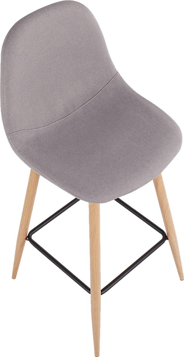 Faye Lane II Light Gray Barstool, Set of 2 - Thumbnail - Image 7