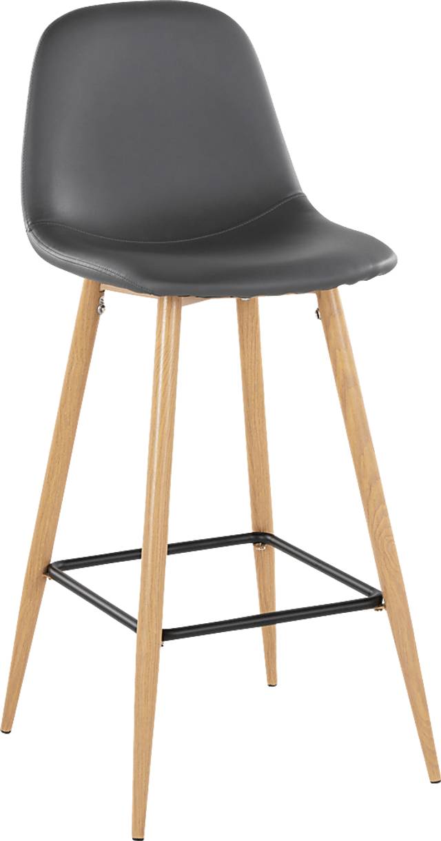 Faye Lane II Gray Barstool, Set of 2 - Thumbnail - Image 4
