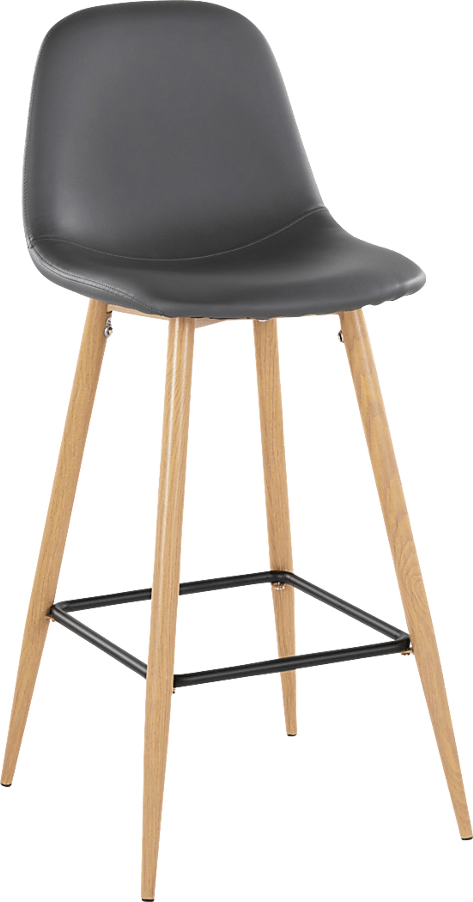 Faye Lane II Gray Barstool, Set of 2 - Image 4