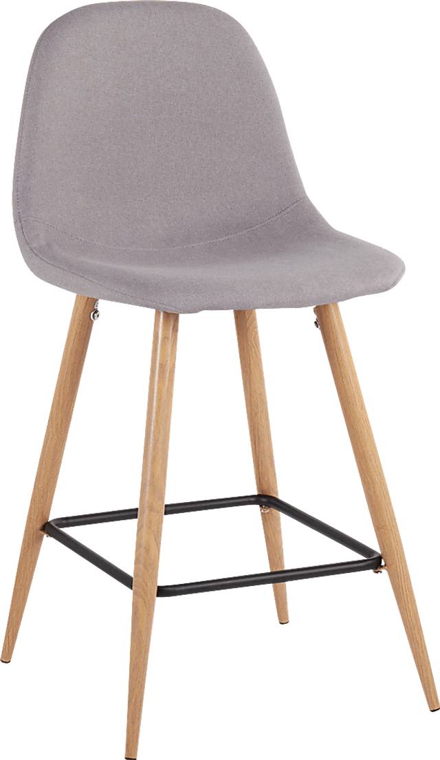 Faye Lane II Light Gray Counter Height Stool, Set of 2 - Thumbnail - Image 2