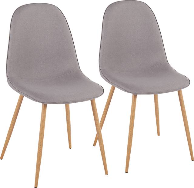 Faye Lane II Gray Side Chair, Set of 2 - Thumbnail - Image 1
