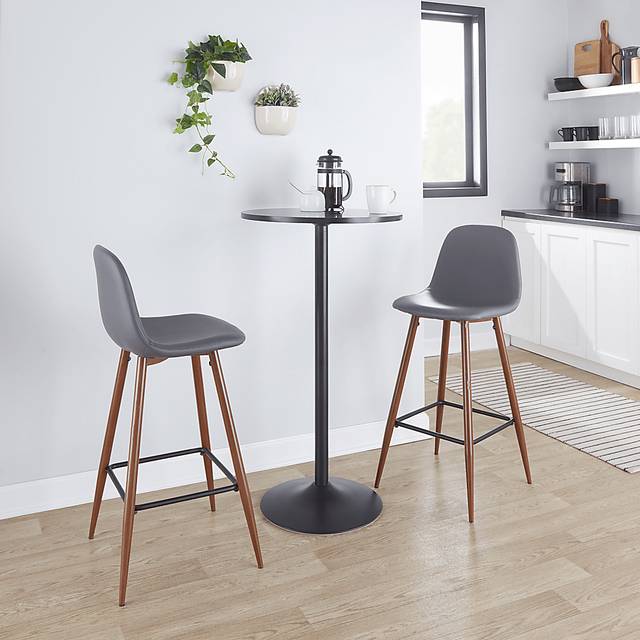 Faye Lane III Gray Barstool, Set of 2 - Thumbnail - Image 3