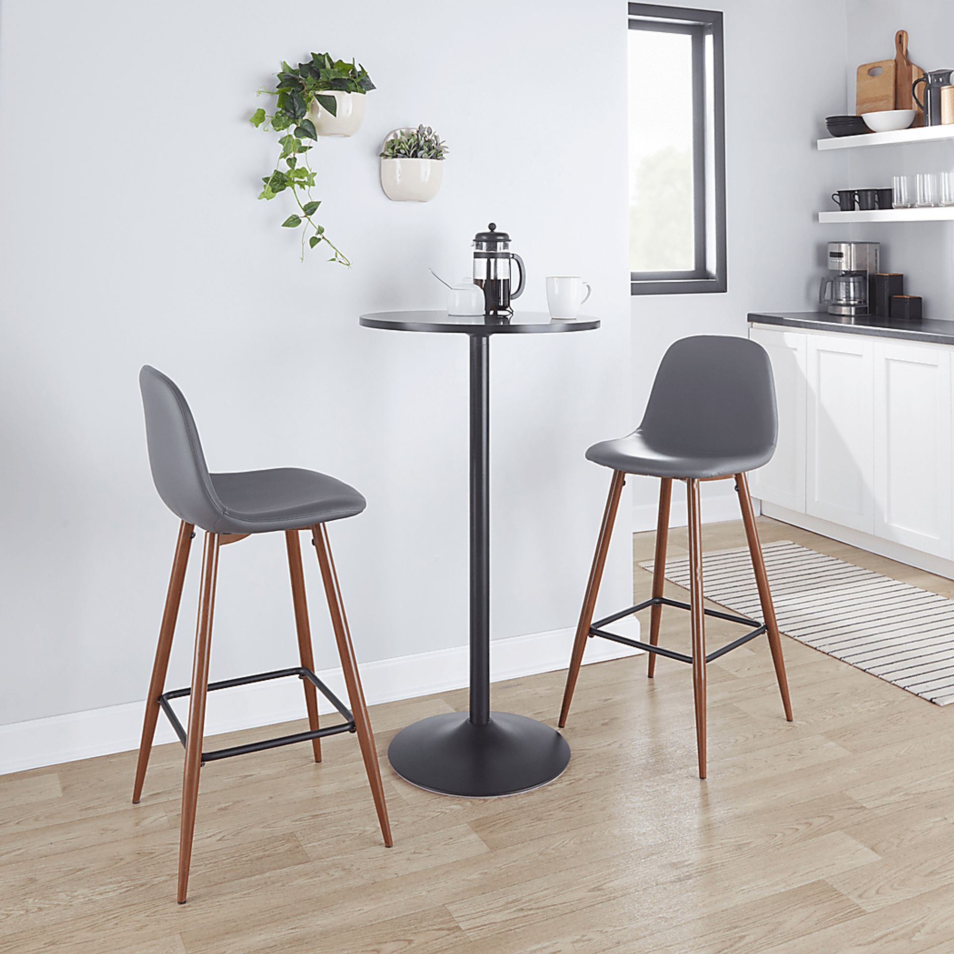 Faye Lane III Gray Barstool, Set of 2 - Image 3