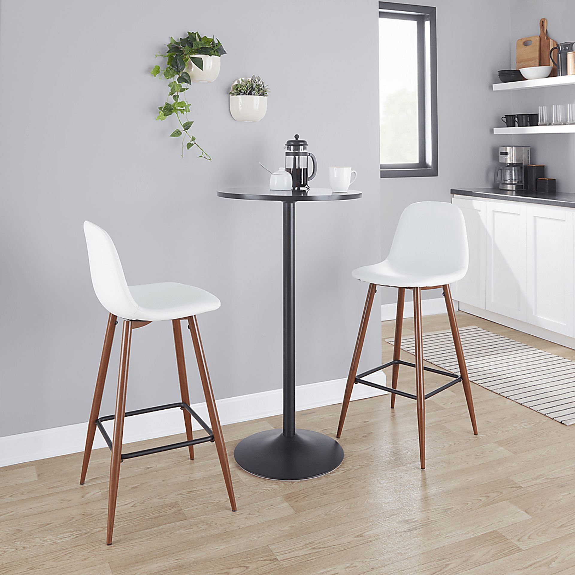 Faye Lane III White Barstool, Set of 2 - Image 3