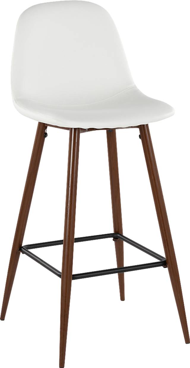 Faye Lane III White Barstool, Set of 2 - Thumbnail - Image 4
