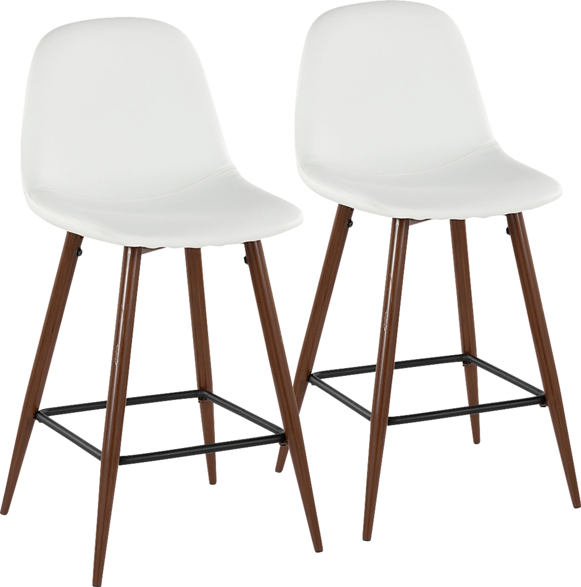 Faye Lane III White Counter Height Stool, Set of 2 - Image 1