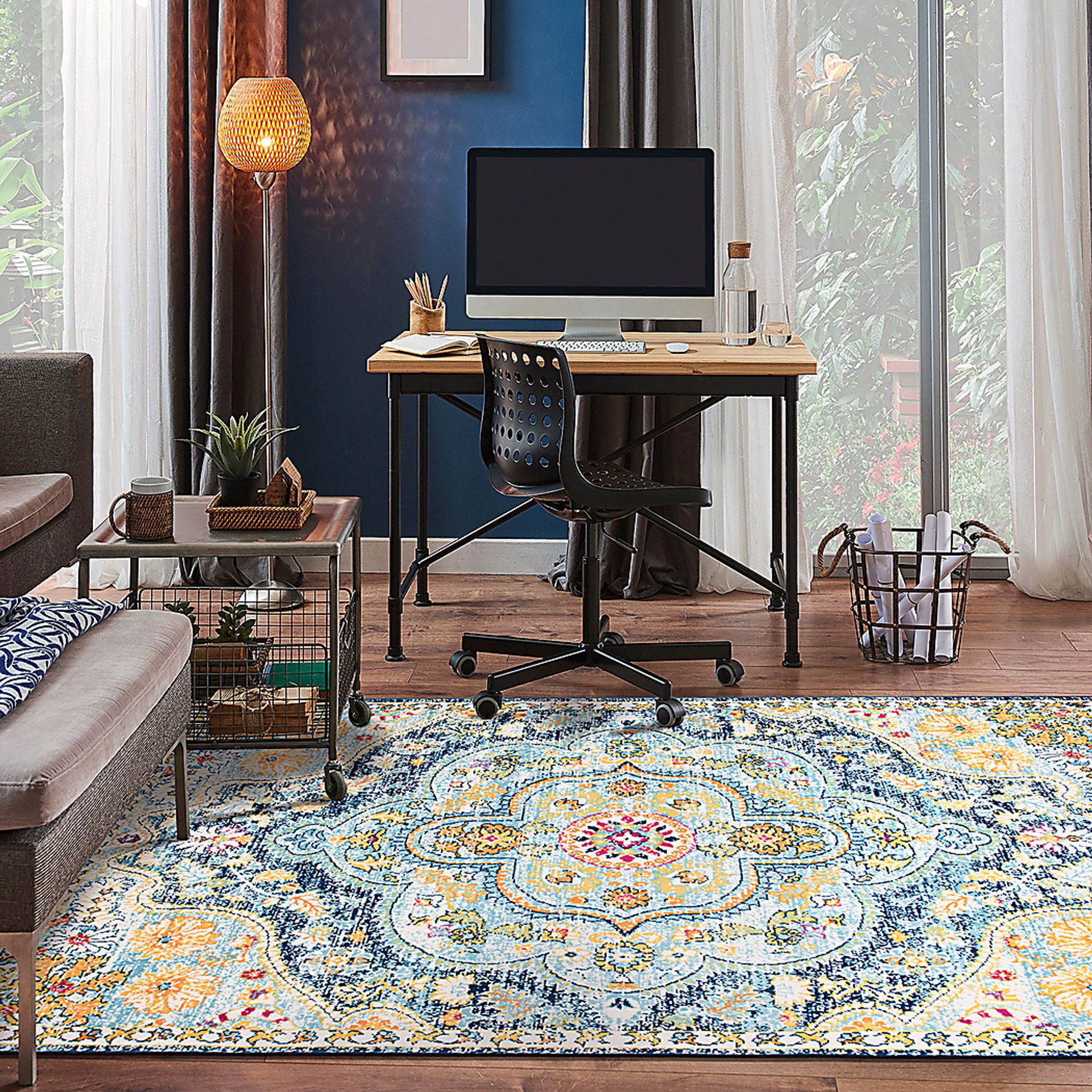 Fayian Navy 5' x 7' Rug - Image 4