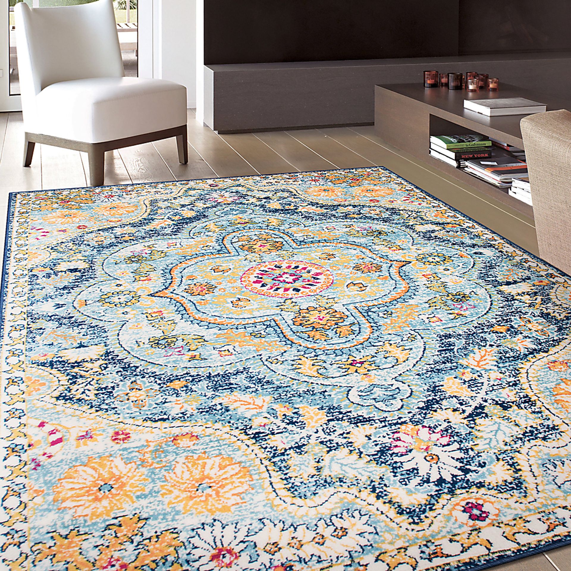 Fayian Navy 5' x 7' Rug - Image 5