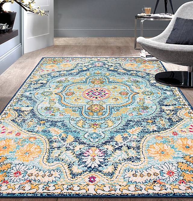 Fayian Navy 7'10 x 10' Rug - Thumbnail - Image 2