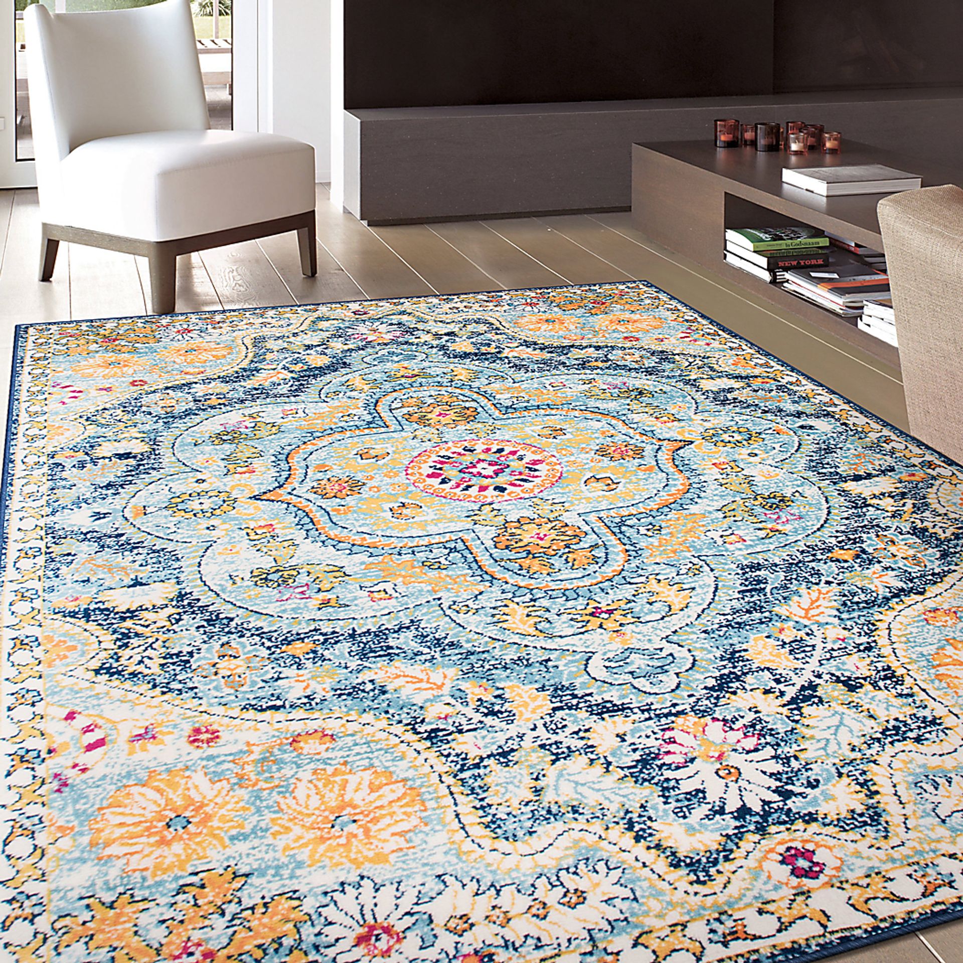 Fayian Navy 7'10 x 10' Rug - Image 5