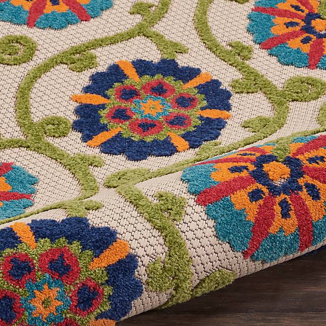 Faylen Blue 8' x 11' Indoor/Outdoor Rug - Thumbnail - Image 2