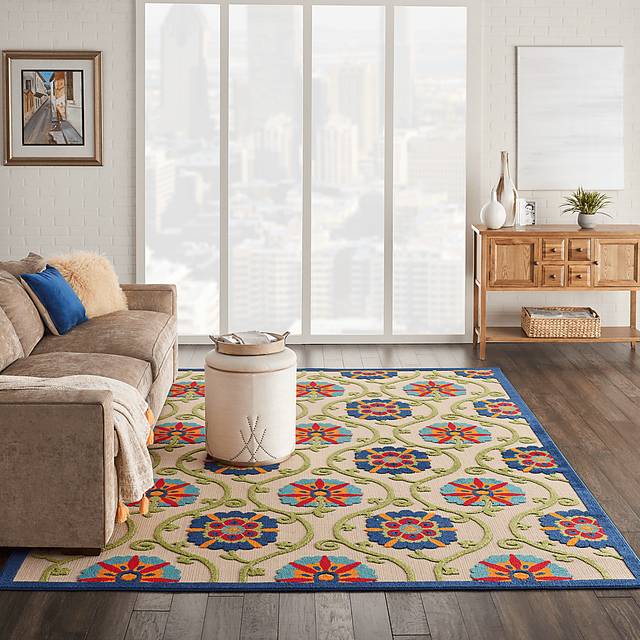 Faylen Blue 8' x 11' Indoor/Outdoor Rug - Thumbnail - Image 6