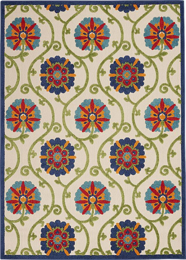 Faylen Blue 8' x 11' Indoor/Outdoor Rug - Thumbnail - Image 1