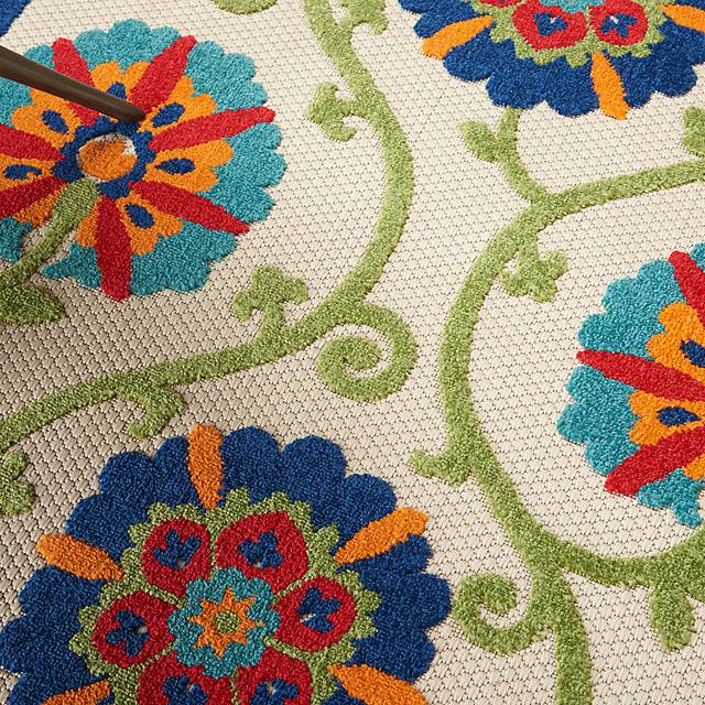 Faylen Blue 5'3 x 7'5 Indoor/Outdoor Rug - Thumbnail - Image 5