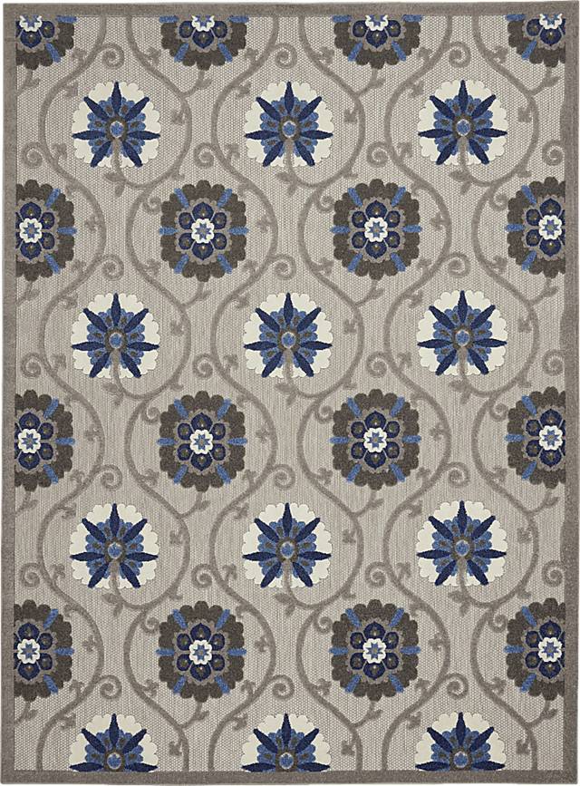 Faylen Gray 8' x 11' Indoor/Outdoor Rug - Thumbnail - Image 1
