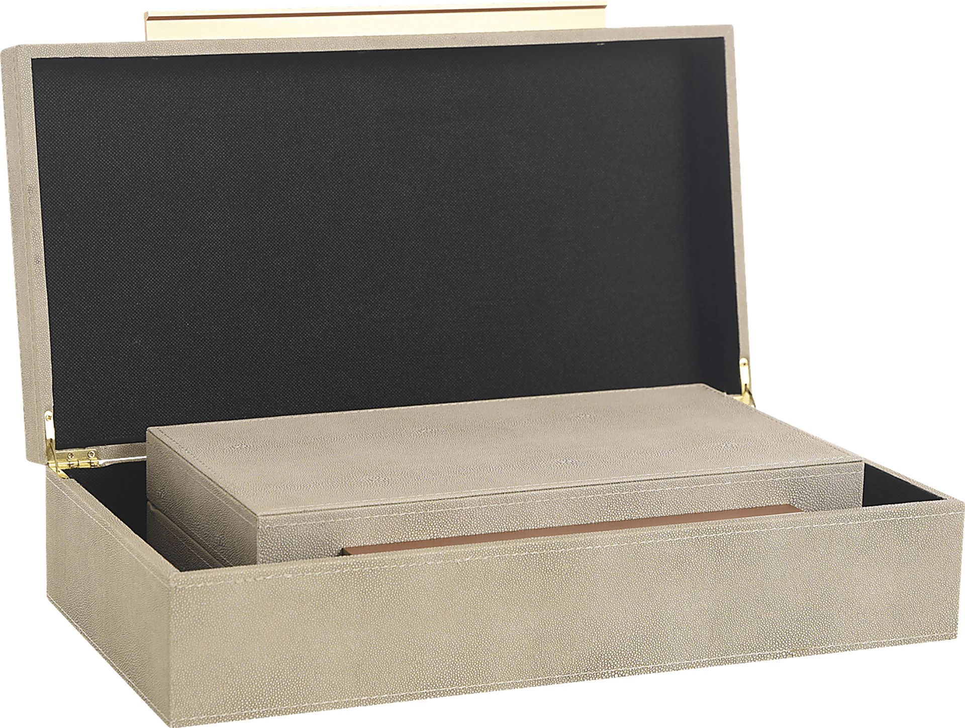 Fazari Taupe Decorative Box, Set of 2 - Image 7