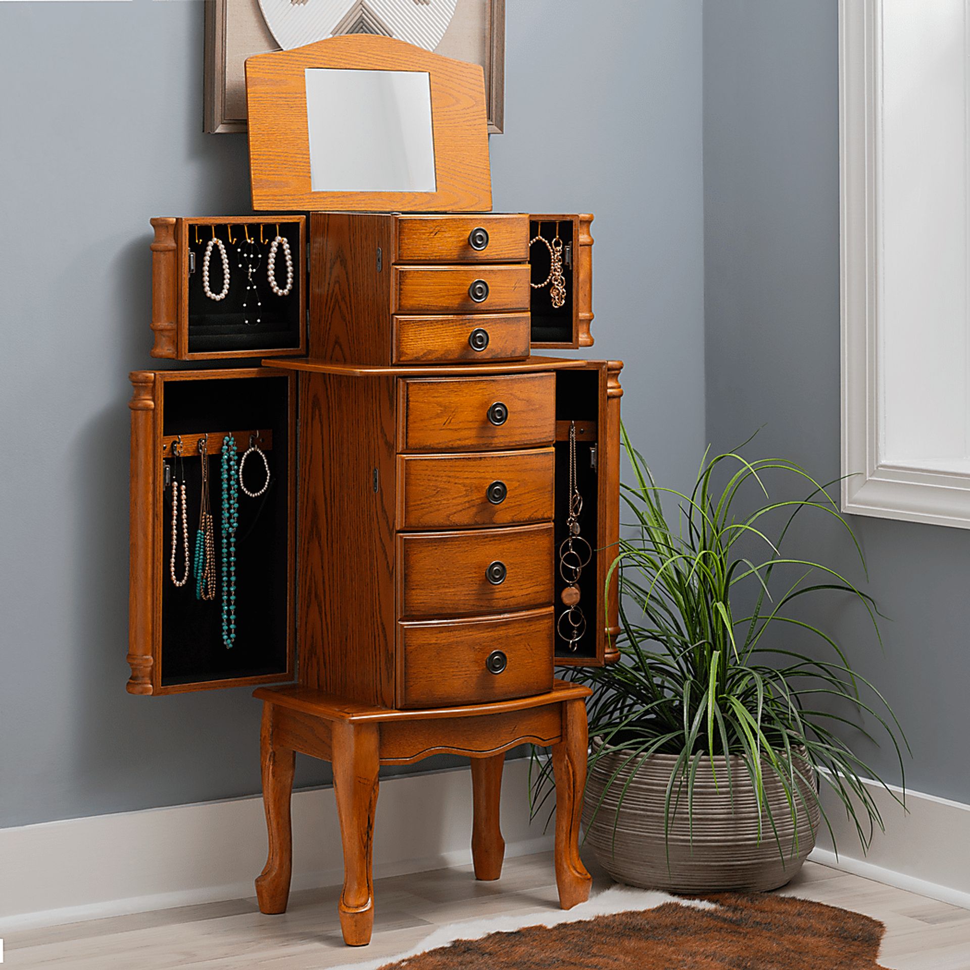 Fazio Brown Jewelry Armoire - Image 3