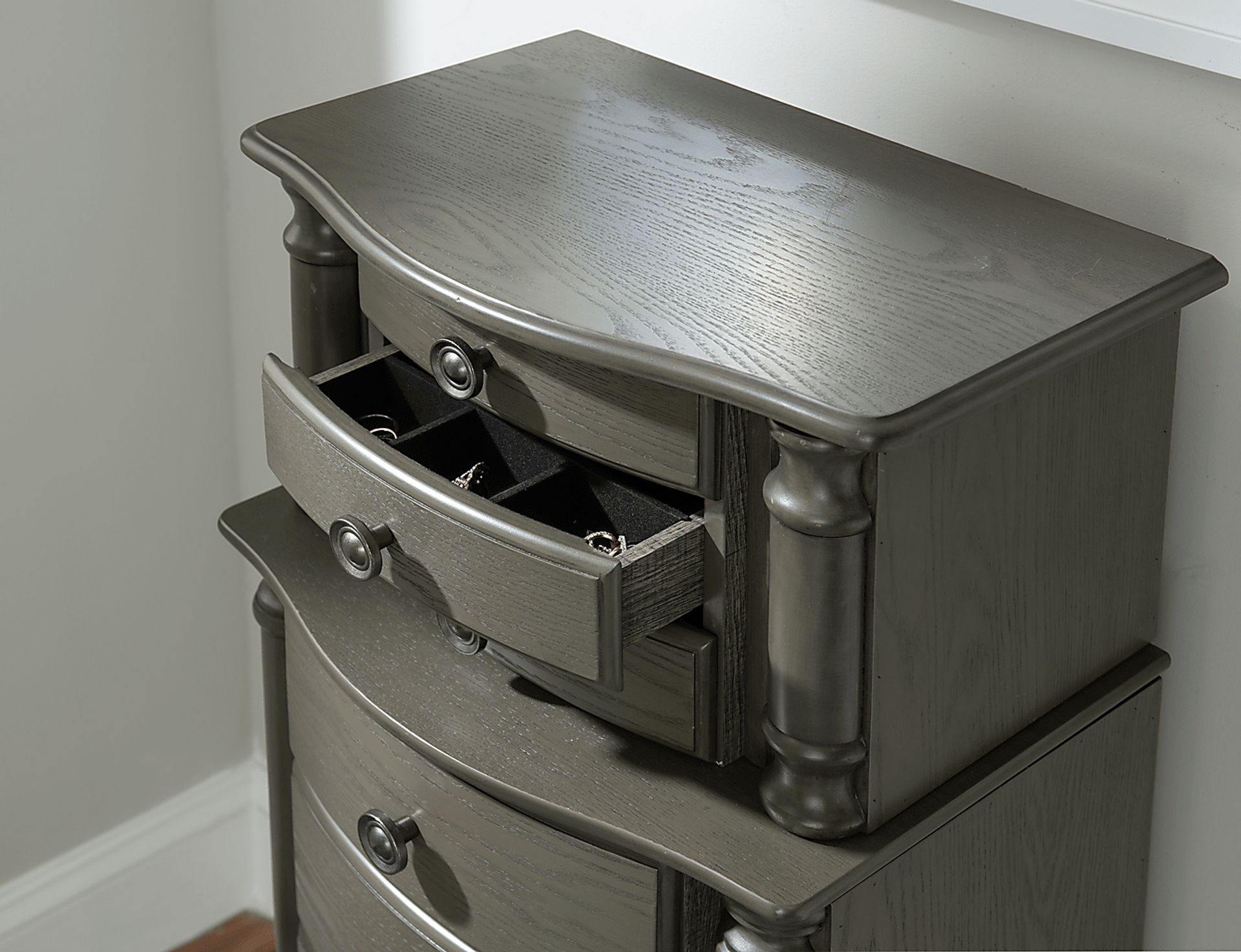 Fazio Gray Jewelry Armoire - Image 12