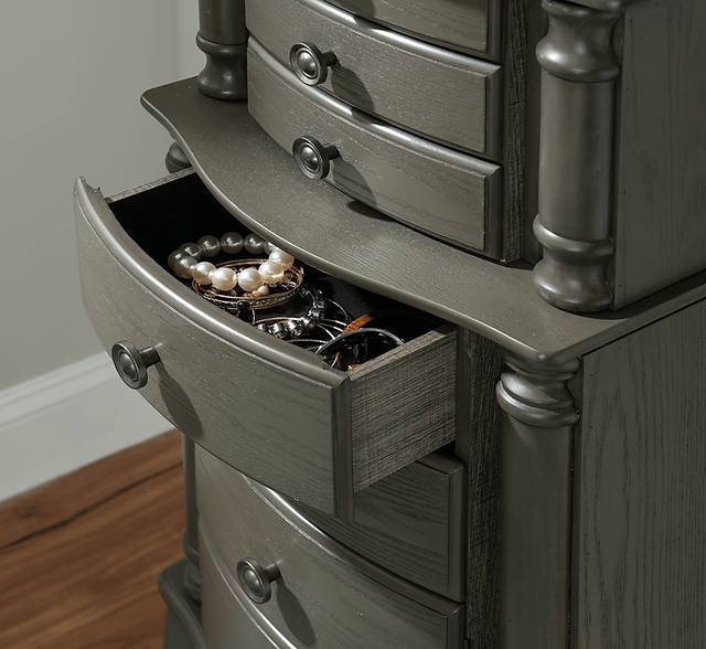 Fazio Gray Jewelry Armoire - Thumbnail - Image 14
