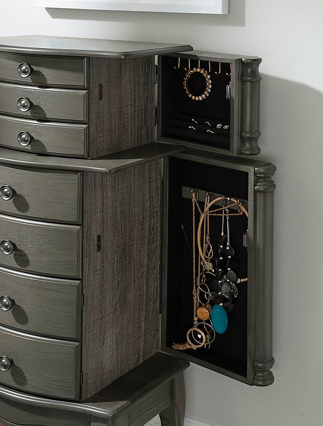 Fazio Gray Jewelry Armoire - Thumbnail - Image 15