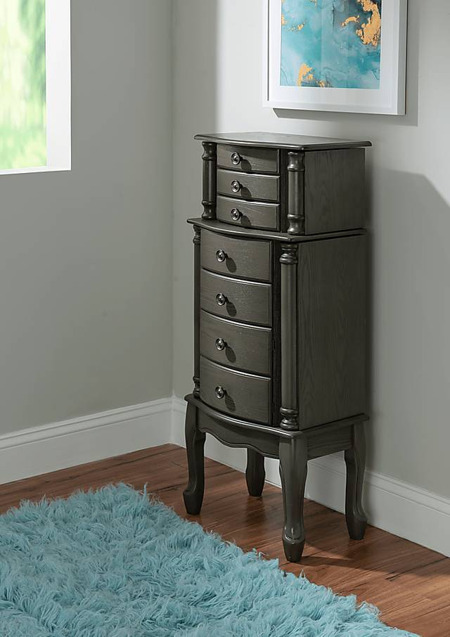 Fazio Gray Jewelry Armoire - Thumbnail - Image 2