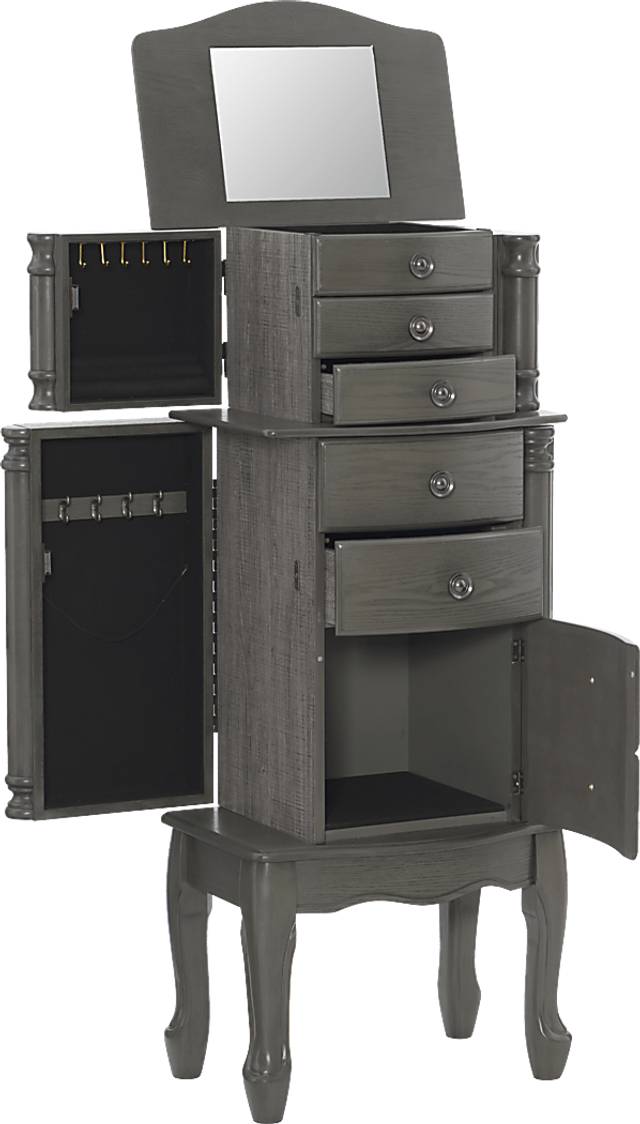 Fazio Gray Jewelry Armoire - Thumbnail - Image 8