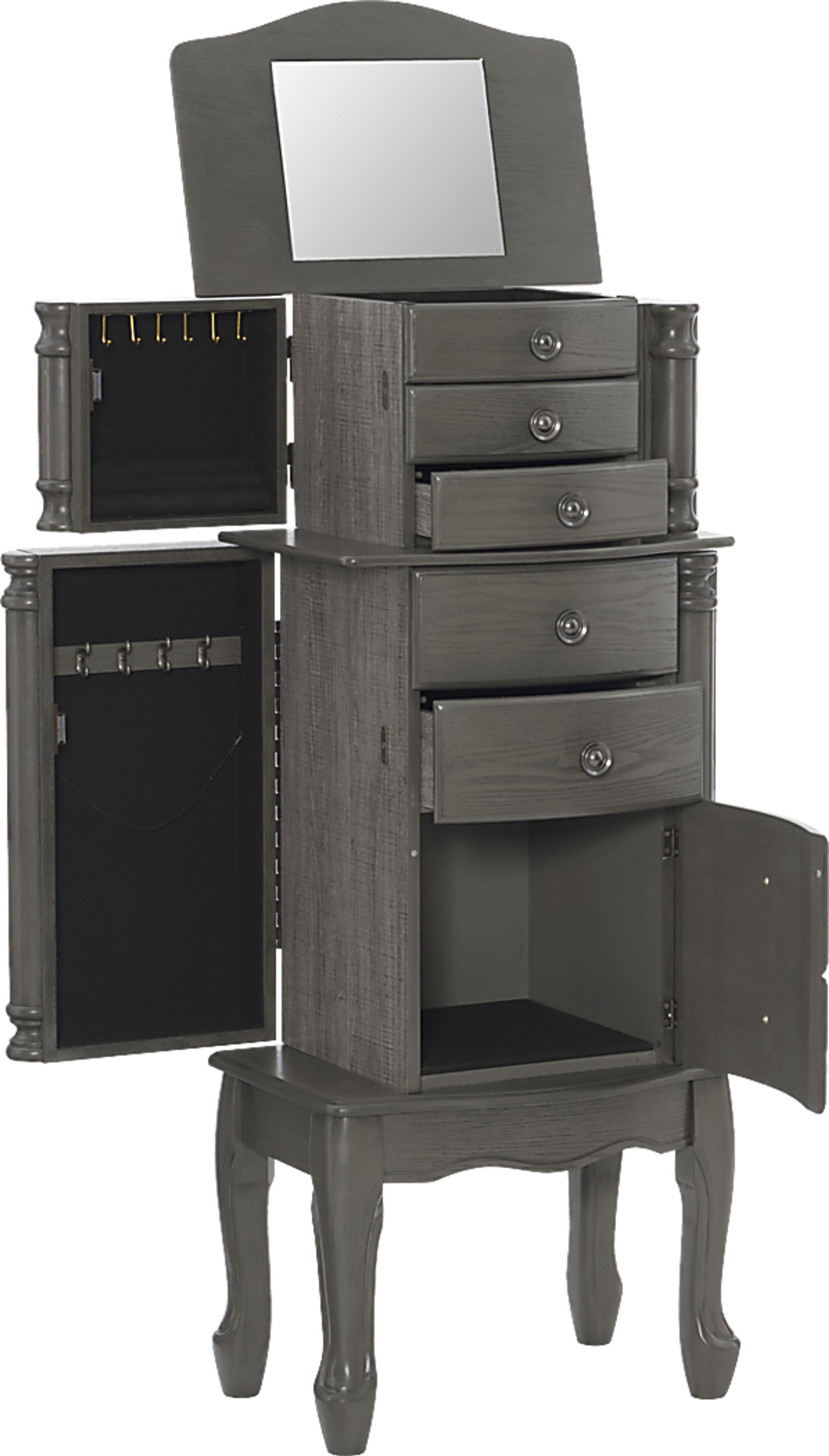 Fazio Gray Jewelry Armoire - Image 8