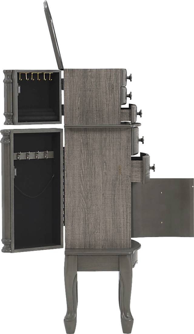 Fazio Gray Jewelry Armoire - Thumbnail - Image 9