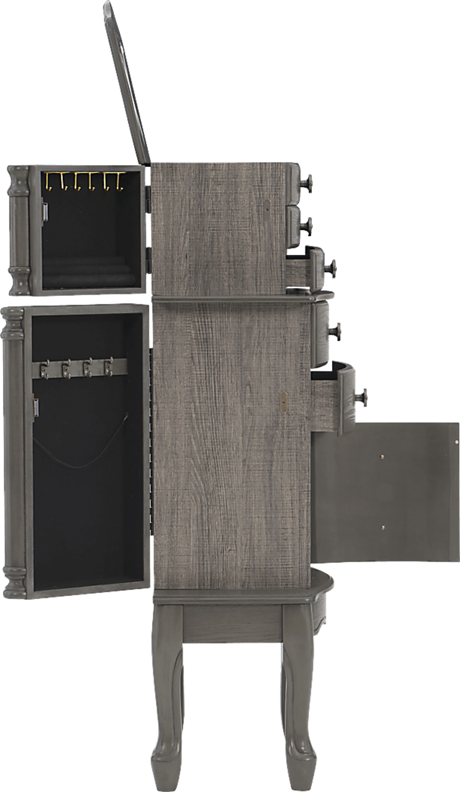 Fazio Gray Jewelry Armoire - Image 9
