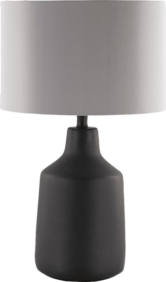 Feather Point Black Lamp