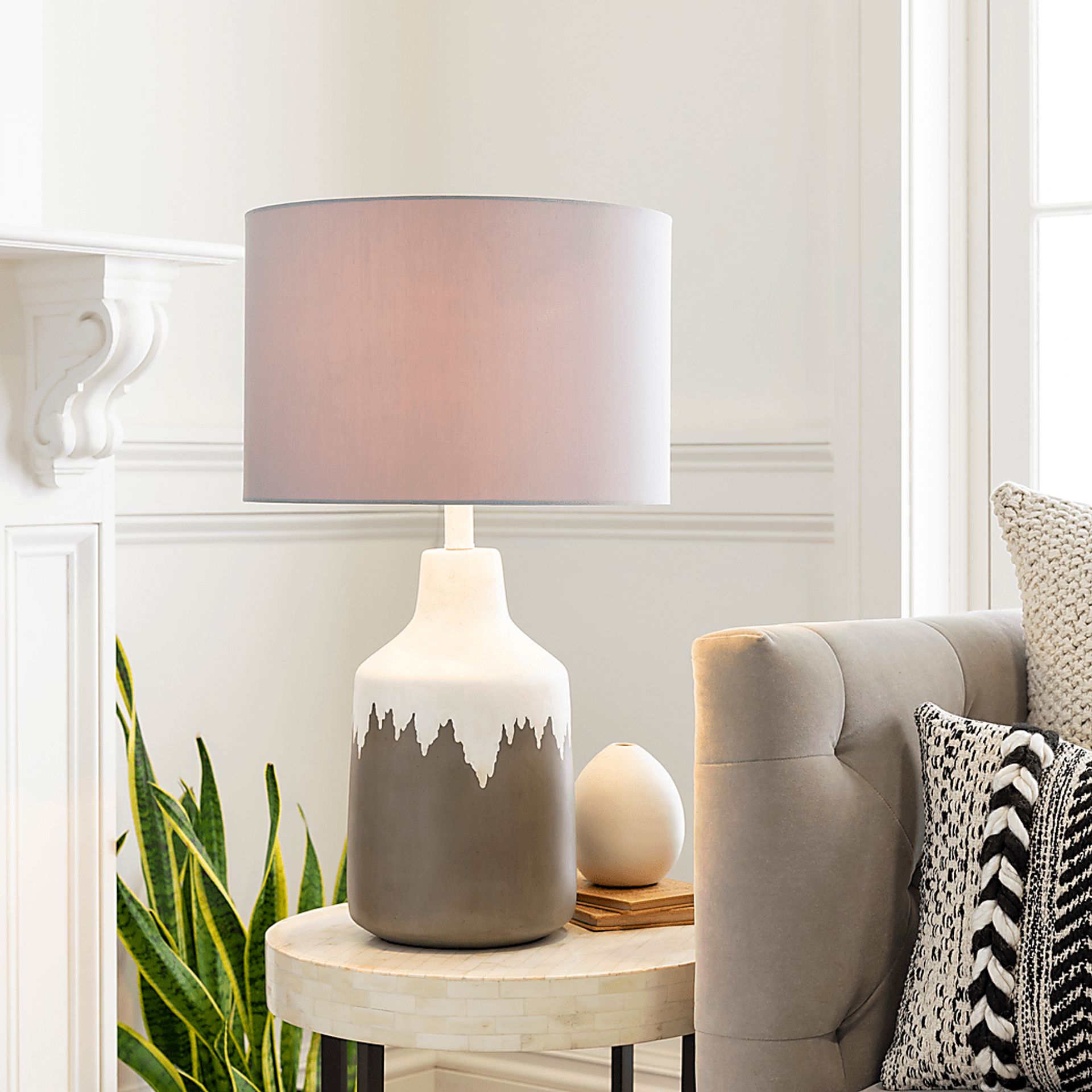 Feather Point Gray Lamp - Image 8