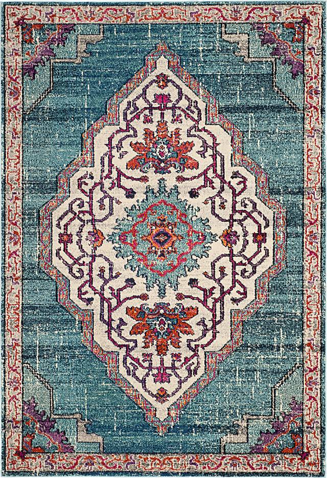 Featherbrook Blue 5'1 x 7'7 Rug - Thumbnail - Image 1
