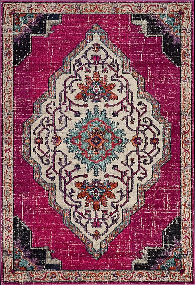 Featherbrook Pink 6'7 x 9'2 Rug