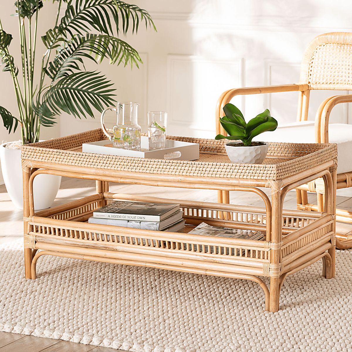 Fedelon Brown Dark Wood Cocktail Table | Rooms to Go