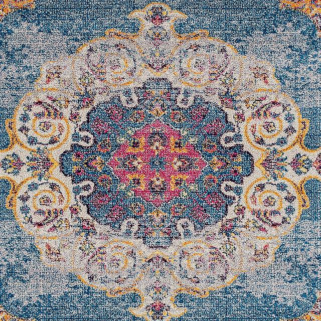 Feijia Blue/Orange 7'6 x 9'6 Rug - Thumbnail - Image 4