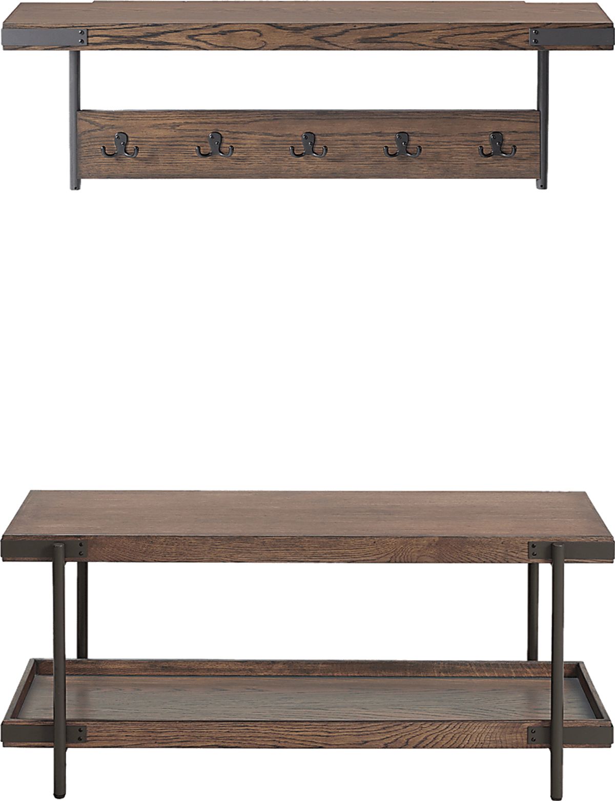 Felbridge Brown Coat Hook And Bench Rooms to Go