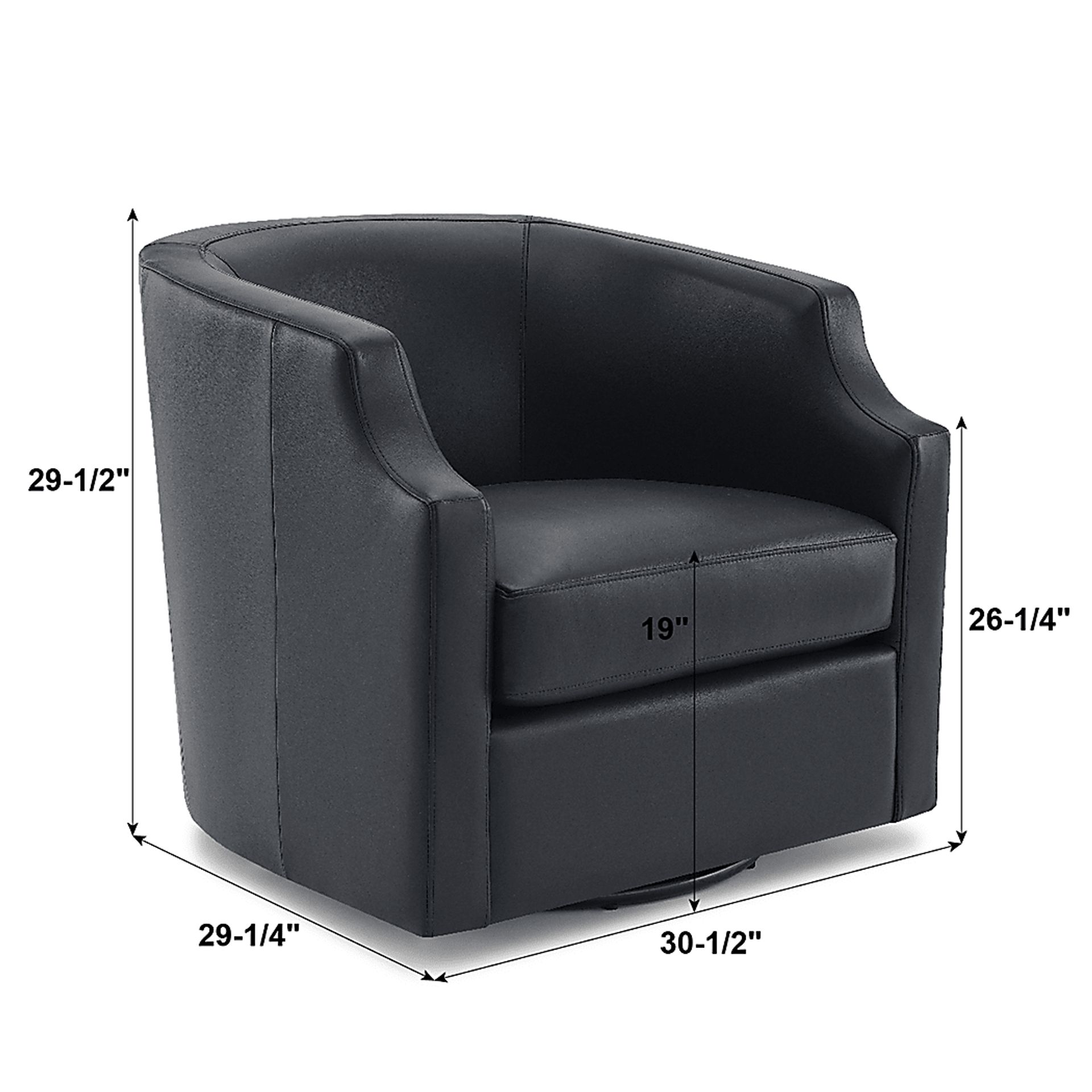 Feleti Dark Blue Swivel Chair - Image 13