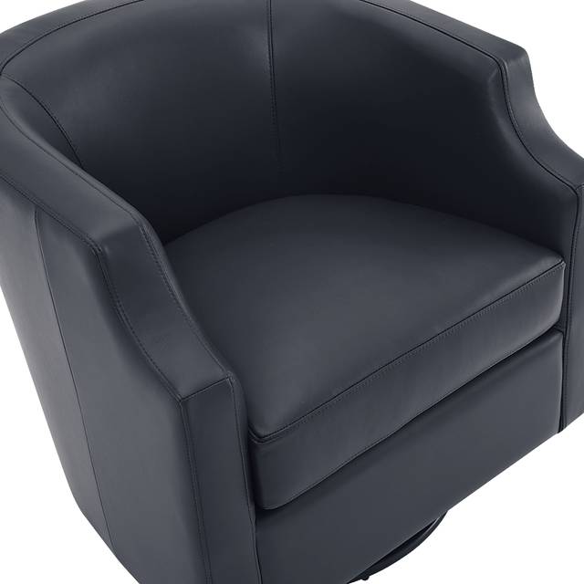 Feleti Dark Blue Swivel Chair - Thumbnail - Image 3
