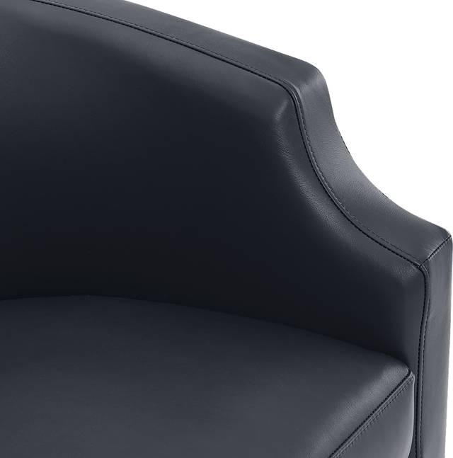 Feleti Dark Blue Swivel Chair - Thumbnail - Image 5