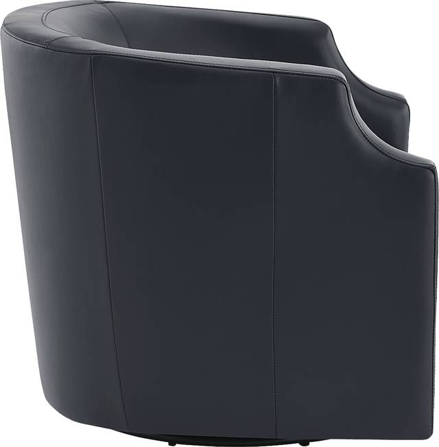 Feleti Dark Blue Swivel Chair - Thumbnail - Image 8